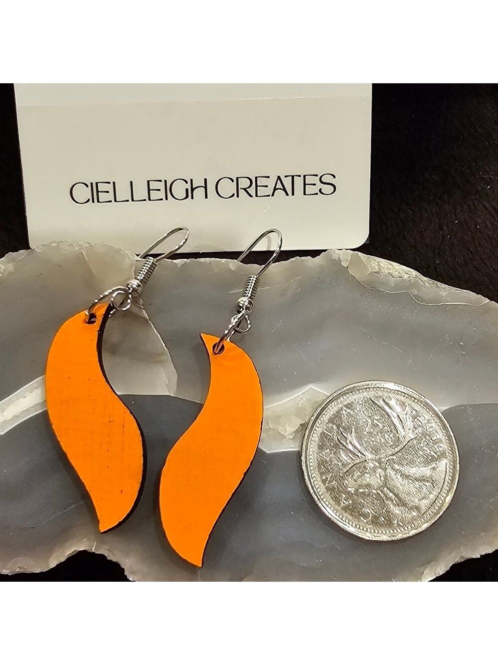 💥4 for $25💥 Laser-cut Curvy Shaped Wood Earrings